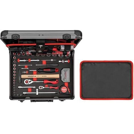 Gedore – Jeu d'outils ALLROUND 3300189 – Acier au chrome-vanadium – Boîtier aluminium – Charnière métal – Pour usage intensif - R46007138 (1/5)
