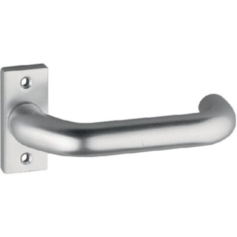 Poignée de porte profilée avec trou 2308/0000 Aluminium F1 ktg 8mm courbé (1/3)