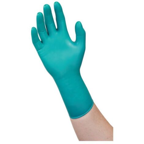 Gants à main individuels Microflex 93-260, taille 9,5-10, vert/bleu, néoprène/nitrile, 50 pièces par boîte (1/4)