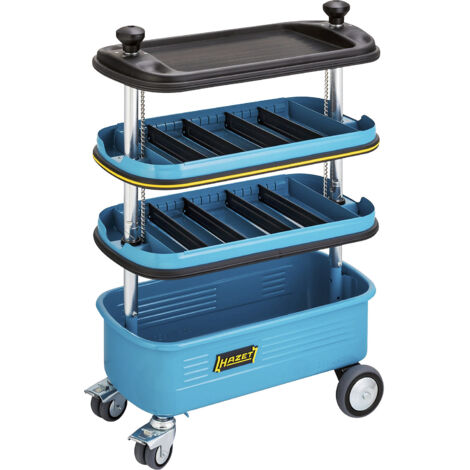 Hazet – Wagon servante roulante 166N – 2 caisses tiroirs vides – Acier bleu – Dimensions L650 x P415 x H965 mm – Charge max 150 kg