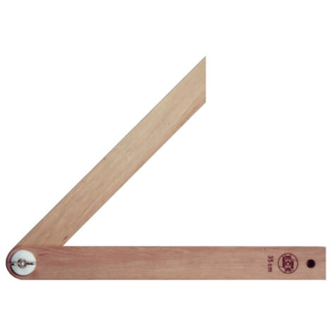 Rail de pliage L.350mm, hêtre blanc, avec écrou à oreilles (1/4)