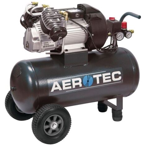 Compresseur 50 l 2,2 kW 350 l/min – Pression 10 bar – Moteur performant pour chantiers humides – Niveau sonore 97 dB(A) – Aerotec - KW 50 L (1/3)