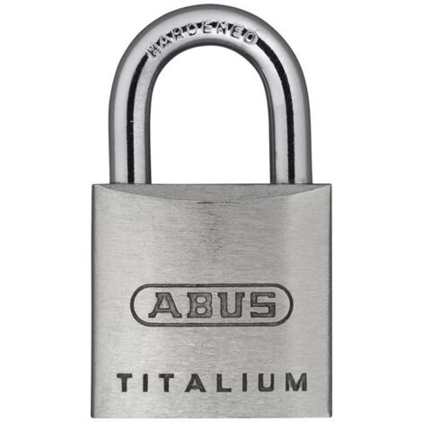 ABUS, Cadenas à cylindre, 64TI/20 Lock Tag, lot de 12, argent