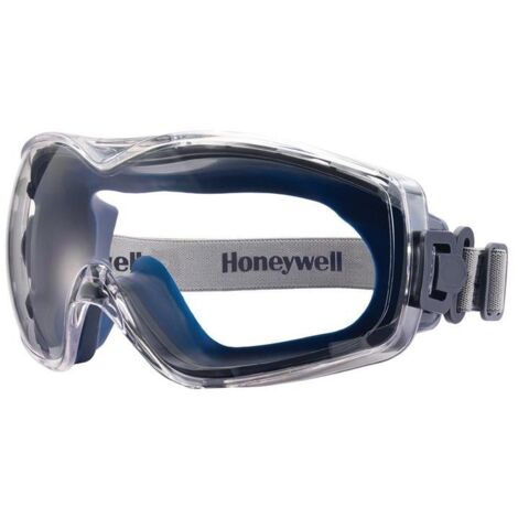 Lunette de protection complète DuraMaxx EN 166, cadre bleu, verre clair en PC (1/5)