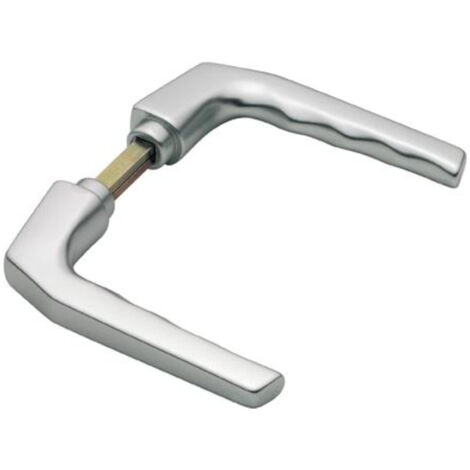Paire de poignées de porte Frankfurt 117L en aluminium F2 sans rosace 4-pt. 8mm (1/3)