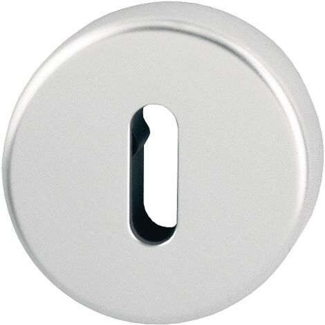 Paire de rosaces de clé 42KVS alu.F1/plaquette naturelle. 9 mm OB rond