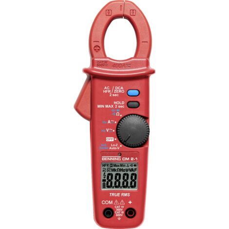 Pince ampèremétrique multimètre CM 2-1 BENNING 0,01 A-400 A CAT IV 600 V,CAT III 100 V - 44689