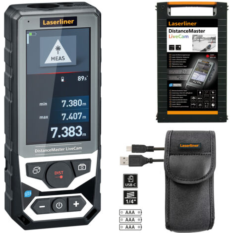 Laserliner – Télémètre laser 150 m – Caméra HD avec zoom 4x – Précision ± 1,5 mm – IP65 pour extérieur – Alimentation NiMH rechargeable - C156312 (1/7)