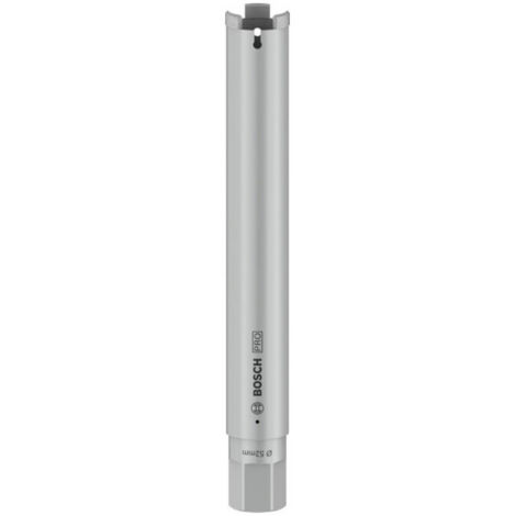 Bosch – Couronne diamantée 52 mm – Longueur de travail 330 mm – Pour béton et maçonnerie – 3 segments – Coupe nette et précise - 2608601404