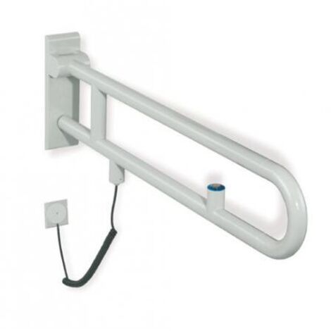 Rail support articulé version SERIE 801 Bouton de chasse 850mm blanc pur (1/3)