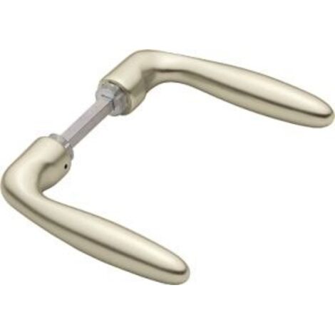 Paire de poignées de porte Verona 1510 en aluminium F2 sans rosaces, 4 points, 8 mm