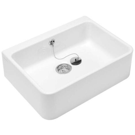 Villeroy & Boch – Bouchon d'évier avec trop-plein en polypropylène et plateau inox – Compatible série O.novo – 94281061 (1/6)