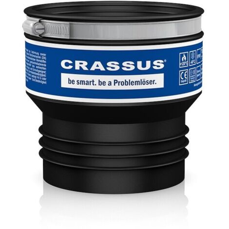 Le Sanitaire – Adaptateur de tuyau Crassus CSA 100 100-105/100-116mm – Résistant aux UV – Installation verticale – Étanchéité antibruit – 1930 bar