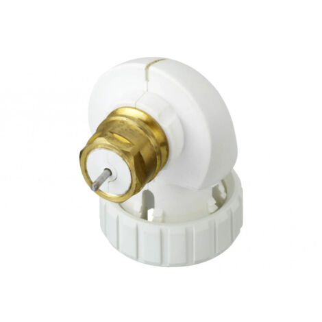 Banyo – Renvoi d'angle pour tête thermostatique à clipser – Support de fixation chauffage central – Largeur 15mm – Pour montage dans espaces réduits (1/6)