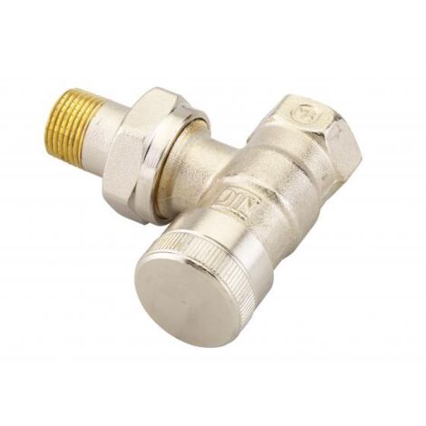 Danfoss – Raccord de retour coudé 3/8" – Clapet fileté plomberie – Nickelé pour résistance à la corrosion – Usage professionnel (1/2)