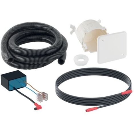 Kit d'installation rugueuse de rinçage électronique de WC 12V – Compatible avec Geberit DuoFresh – Protection IP45 – Longueur 1,8m (1/3)