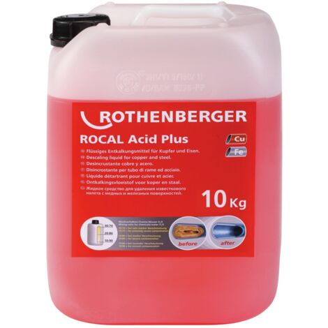 ROCAL Concentré de détartrage acide 10 kg. Pour équipements techniques uniquement. (1/2)
