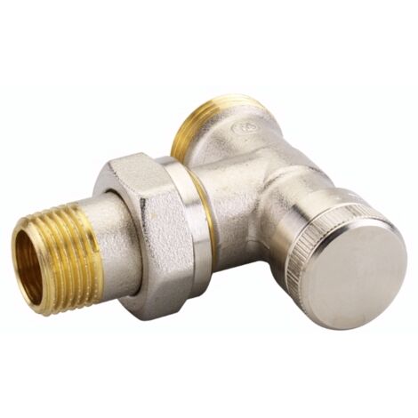 Raccord de retour Danfoss RLV15, forme équerre DN15 (1/2") x DN20 (3/4") Eurokonus