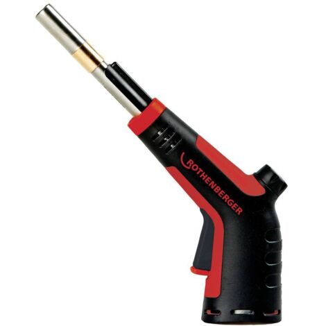 Rothenberger – Chalumeau de brasage SUPER FIRE 4 – Flamme cyclonique pour brasage jusqu'à 28 mm – Allumage piézoélectrique – Poignée ergonomique