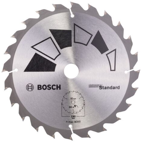 Bosch Lame de scie circulaire STANDARD D= 190 mm Bohrung= 20 mm Z= 24 - 2609256818 (1/5)