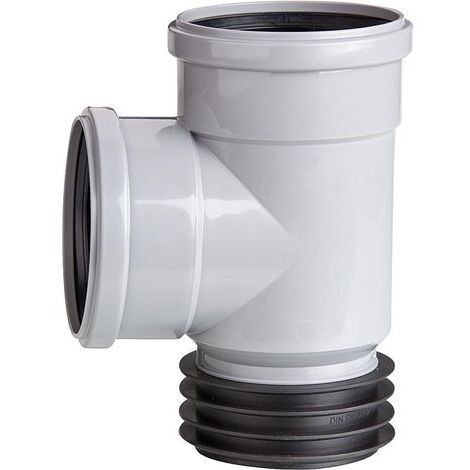 Raccord d'évacuation PVC enfichable 87.5° DN 110/110 – Polypropylène ignifuge – Étanche jusqu'à 5m – Installation verticale ou à 45° – Airfit - DN 110 X (1/2)