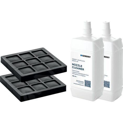Geberit Accessoires - Set AquaClean de filtres à charbon actif et liquide de nettoyage pour buse, 2 pièces 240.626.00.1 (1/3)