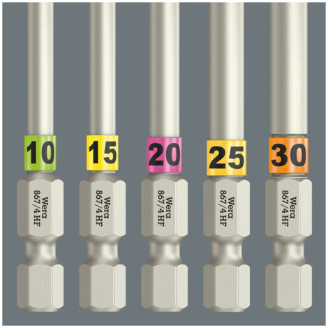 Embout TORX® HF 1/4 de pouce TX 10 L.50mm avec système de marquage (1/4)