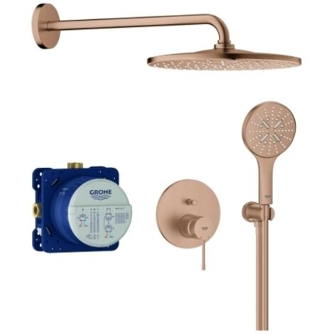 Système de douche UP-Dessence 25287 2 WU KB RSH Mono 310 coucher de soleil chaud brossé