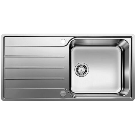 Blanco – Évier 1 bac 100x50 cm inox brossé – Système de vidage InFino® avec commande excentrique – Trop-plein dissimulé C-overflow® (1/10)