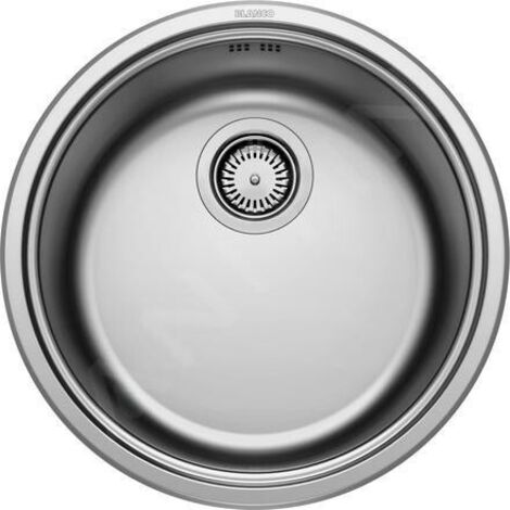 Blanco – Évier rond 460 mm inox brossé – 1 bac sans égouttoir – Convient pour montage par le haut – SKU 513306 (1/8)