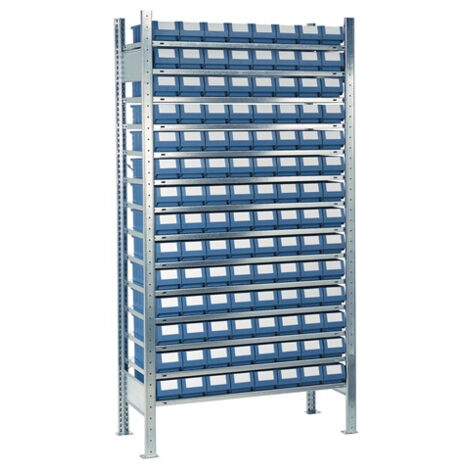 Étagère H2000 x L1000 x P300 mm, module complémentaire, 14 étagères en acier 112 x 1 (1/5)