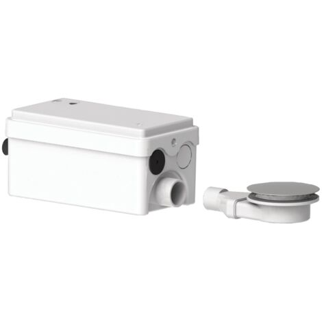 Système de levage SaniShower Flat pour le raccordement aux receveurs de douche plats, blanc SFA