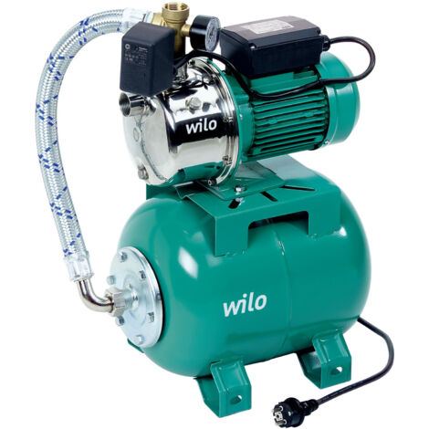 Wilo – Surpresseur domestique mono 20 litres – Pression maximale 6 bars – Système de contrôle avec manomètre – Pour pompage d'eaux claires