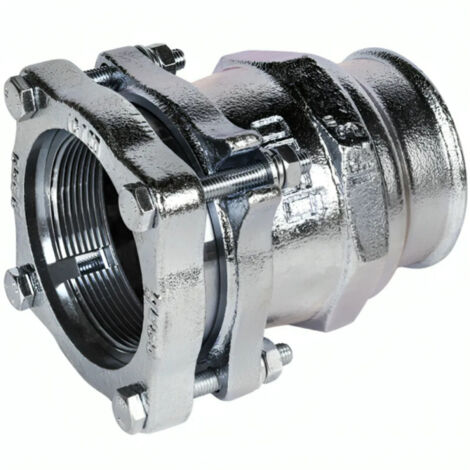 Gebo – Raccord à compression femelle fonte malléable galvanisée 2'1/2 – Filetage 2'1/2 – Certifié DVGW pour eau potable – Installation facile