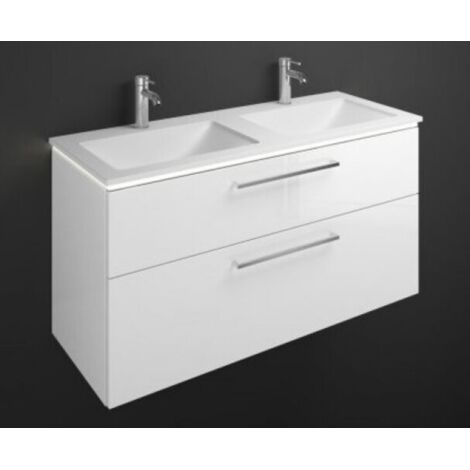 burgbad Eqio lavabo en fonte minérale avec meuble sous-lavabo et (1/2)
