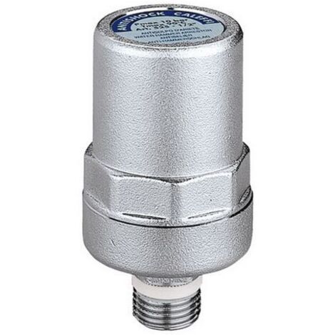 Banyo – Clapet anti-coups bélier 1/2 pouce en laiton chromé – Filetage mâle PTFE – Réduit les chocs hydrauliques jusqu'à 10 bar