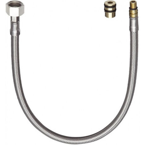 Hansgrohe – Flexible sanitaire 450 mm – Filetage M8 x G 3/8 – Norme UBA – Pression nominale PN 10 – Raccordement pour installations sanitaires