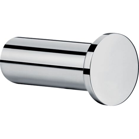 Hansgrohe – Crochet universel chromé argenté pour porte-serviette – Montage mural facile – Matériau laiton durable – Design sobre