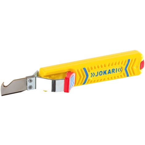 Pince à dénuder Secura No.28H – Lame à crochet – Longueur 170 mm – Ajustement rapide de la profondeur de coupe – Compatible câbles ronds – Lutz Blades