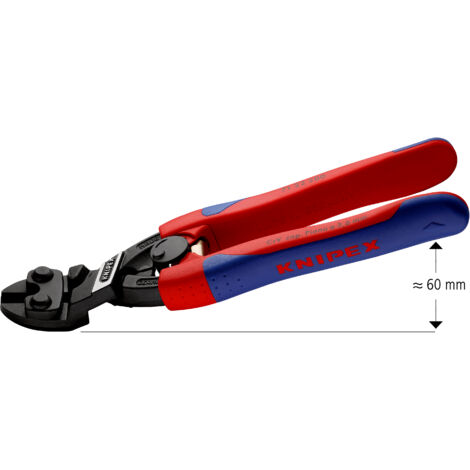 KNIPEX 71 22 200 CoBolt® Coupe-boulons compact avec gaines bi-matière minces atramentisée noire 200 mm