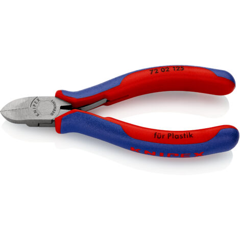 KNIPEX 72 02 125 Pinces coupantes de côté pour plastique avec poignées multimatières 125 mm