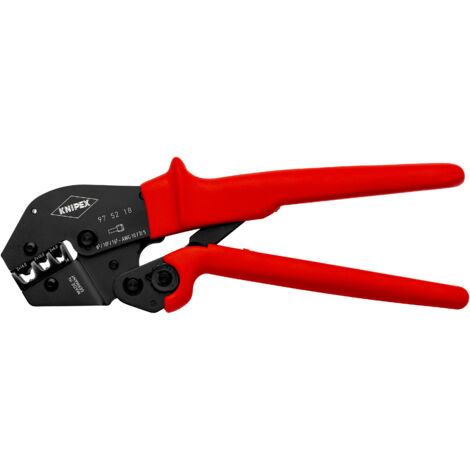KNIPEX 97 52 18 Pince à sertir également pour prise à deux mains gaines PVC anti-dérapantes brunie 250 mm