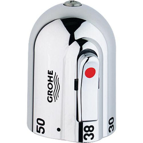 Grohe – Poignée de sélection de température pour mitigeur de lavabo Grohtherm 1000 – Finition chromée – Verrouillage de sécurité à 38°C – Longue durée (1/6)