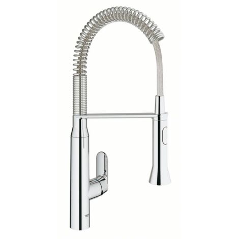Grohe – Mitigeur de cuisine monocommande avec douchette pivotante 360° – Finition chromée éclatante – Hauteur 539mm – 31379000 (1/10)