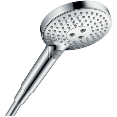 Hansgrohe – Douchette à main 120mm 3 jets chrome – Système anti-calcaire QuickClean – Raccord G ½ – Compatible chauffe-eaux instantanés – 26530000 (1/10)