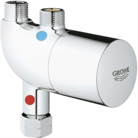 Grohe – Mitigeur de lavabo Grohtherm Micro – Finition chromée – Protection contre brûlures – Raccord ND 10 – Pression minimale 1,0 bar – 34487000 (1/10)