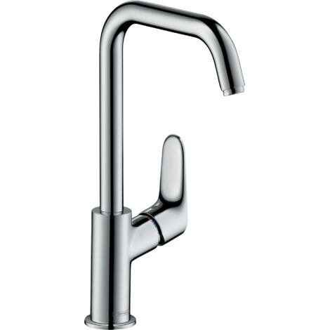 Hansgrohe – Mitigeur de lavabo 240 bec haut – Finition chromée – Hauteur sous bec 297mm – Limiteur de débit 5 l/min – Technologie EcoSmart (1/8)