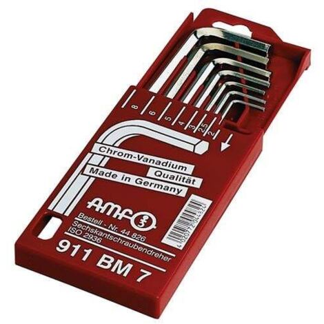 AMF Jeu de tournevis d'angle 911BM 7 pièces dans cassette coulissante - 44826 (1/4)