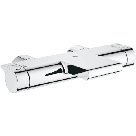 Grohe – Mitigeur thermostatique de douche 34174001 – Finition chromée – Bec extra-large pour flux silencieux – Technologie EcoJoy pour faible consommation