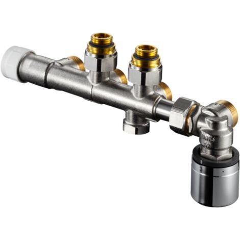 Raccord de dérivation OV Multiblock T-RTL pour radiateur avec IG 1/2Z en forme d'angle (1/3)